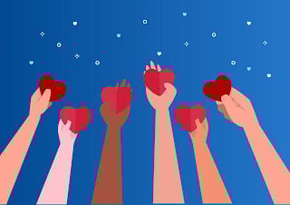 9 hands hearts
