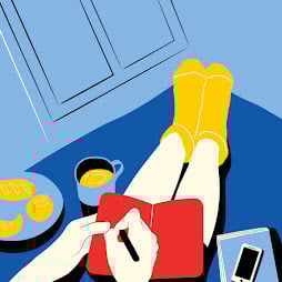 Feet up journaling