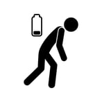 Tired Battery Dead Stick Figure