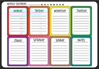 Weekly calendar