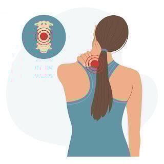 Woman neck pain