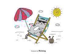 cat relaxing