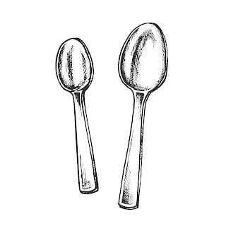 spoons sketched